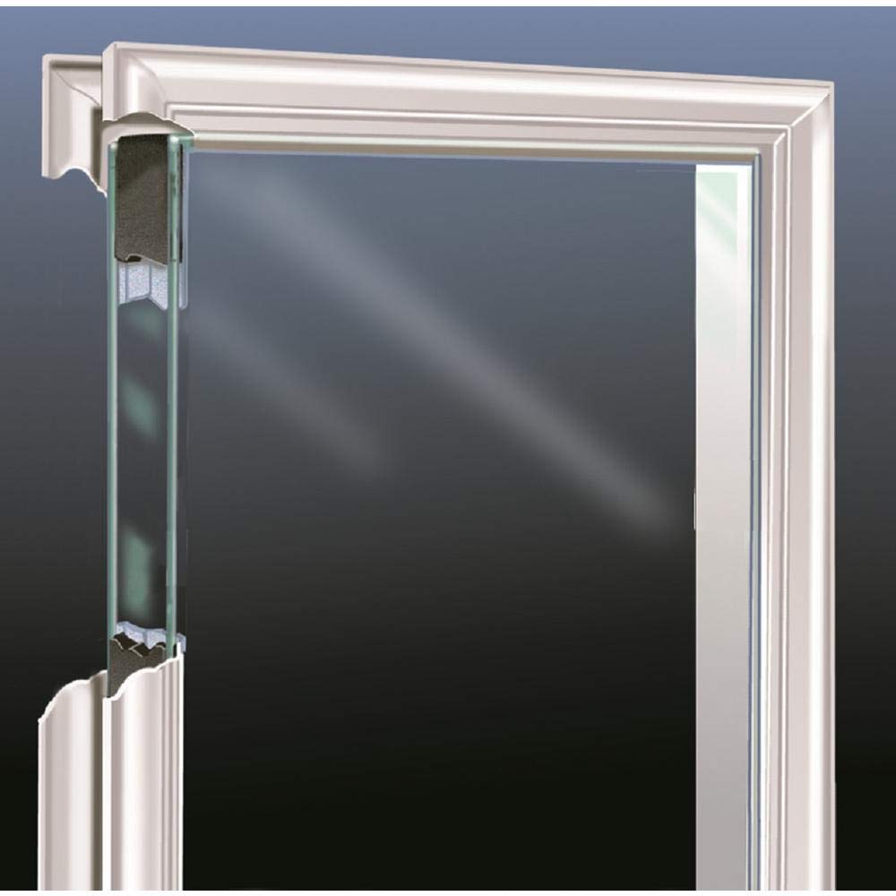 Primed Steel 1/2 Lite Clear Glass Left-Hand Inswing Prehung Front Door 36" x 80" A326
