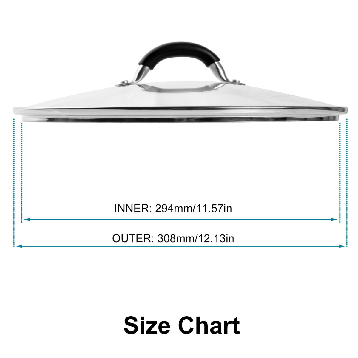 12 Inch Tempered Glass Lid P22556
