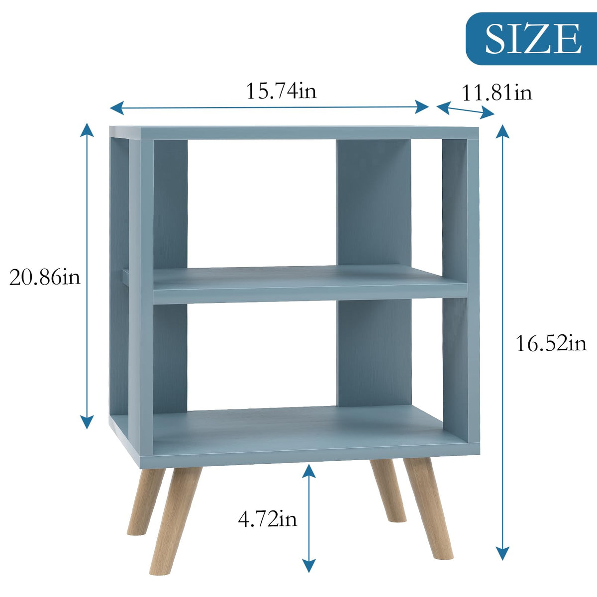 Blue 2-Tier Kids Nightstand J581501