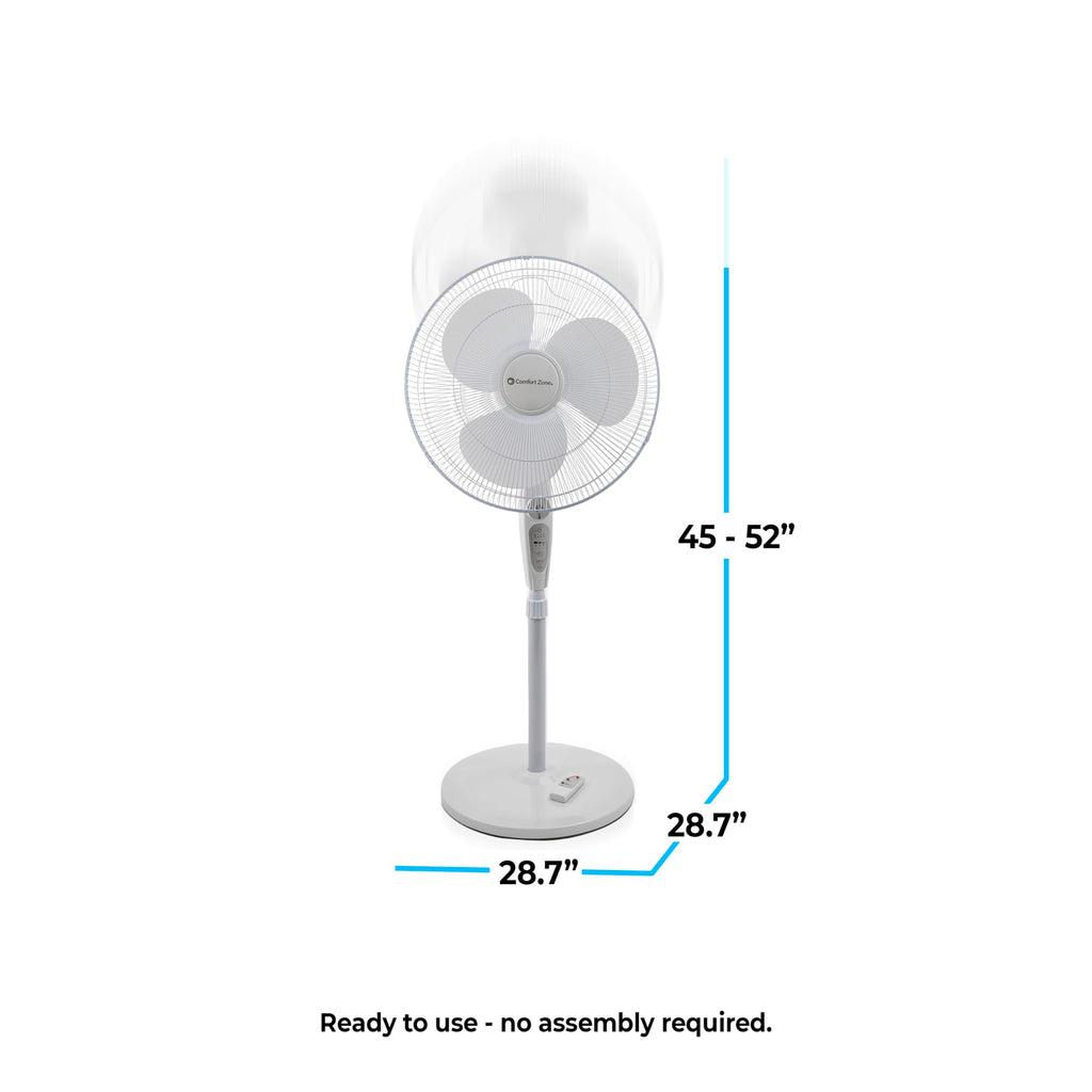 18-Inch Oscillating Pedestal Fan with Remote Control C506743