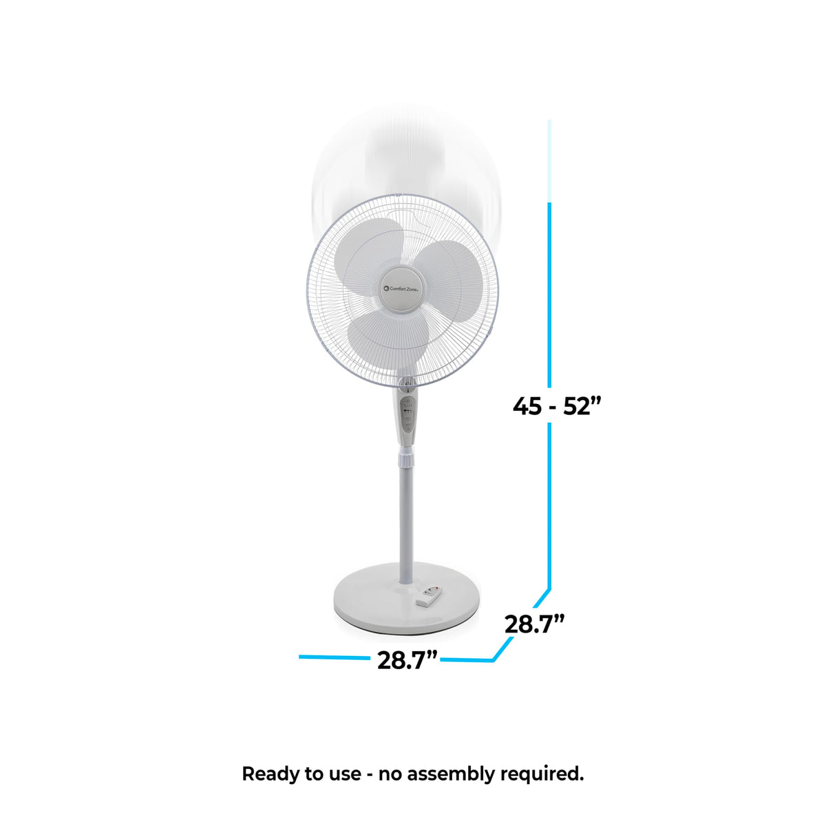18-Inch Oscillating Pedestal Fan with Remote Control C506743