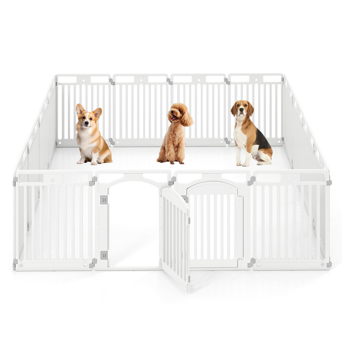 16 Panel 32''H Plastic Dog Playpen with Lockable Door B90054