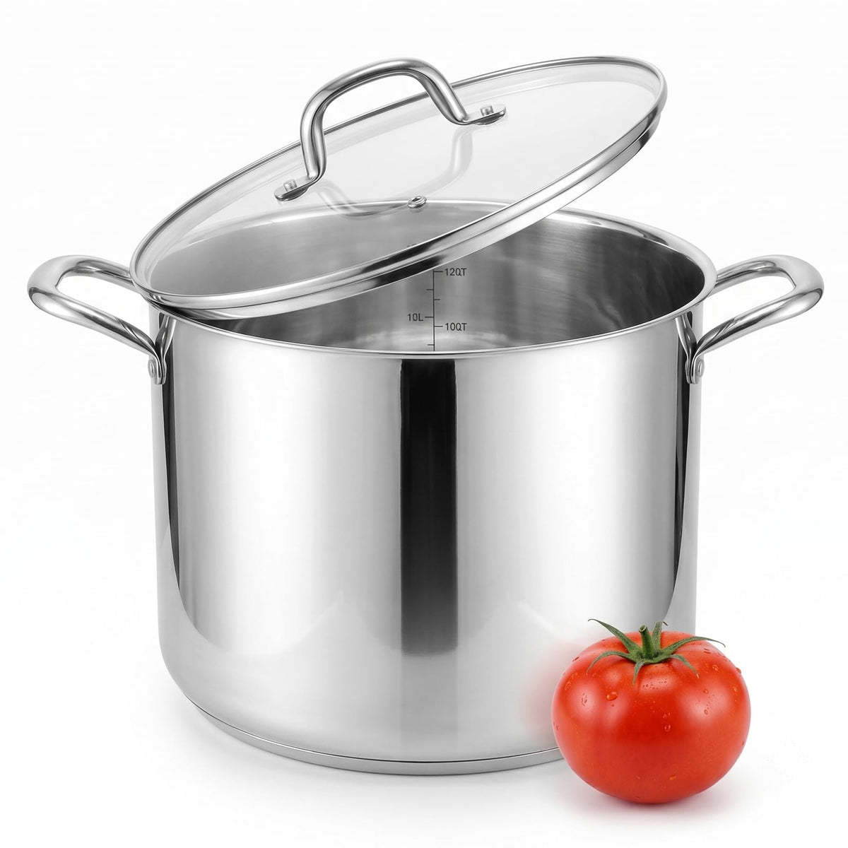 14Qt Stainless Steel Stock Pot with Lid E14839