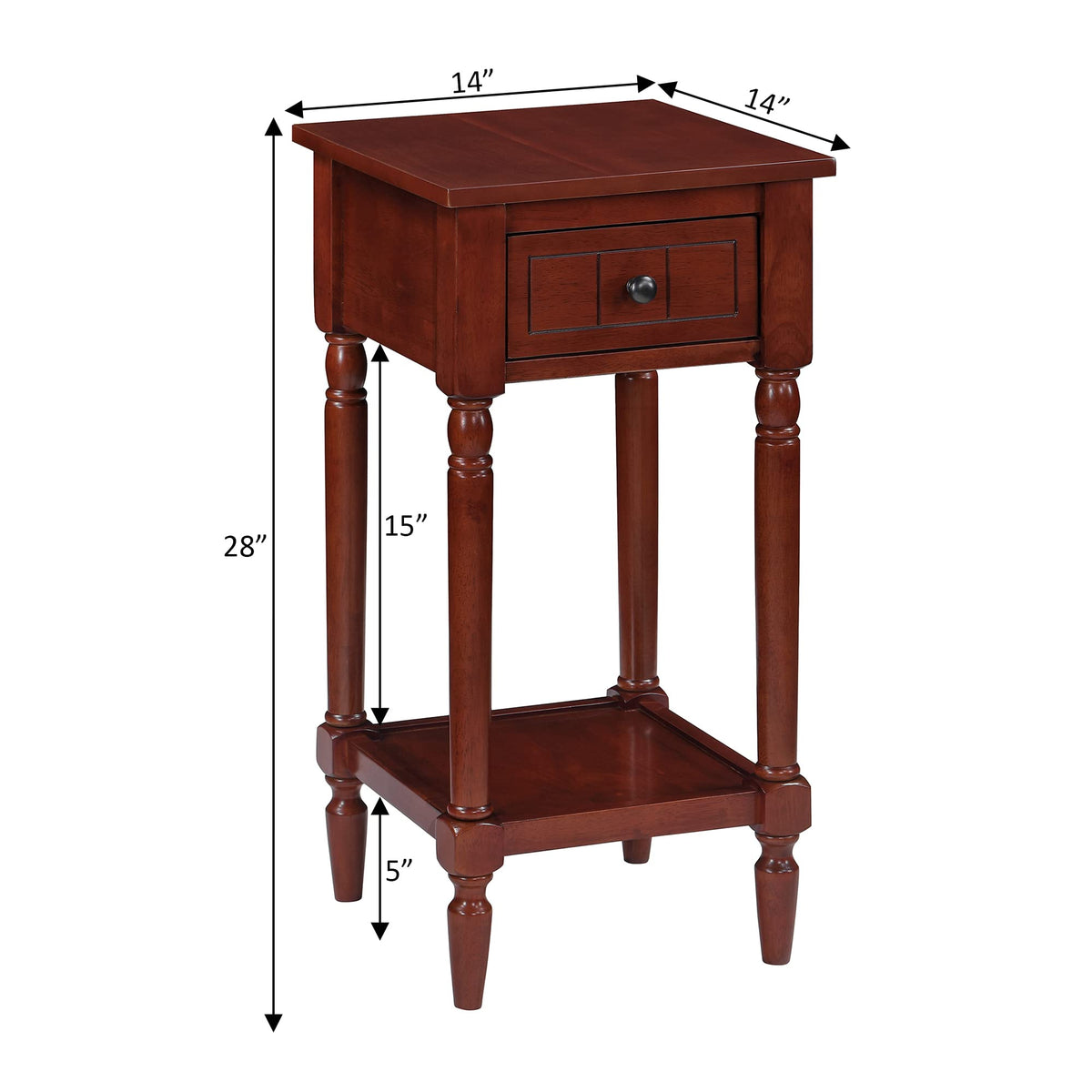1 Drawer Accent End Table with Storage Drawer and Shelf Q7862