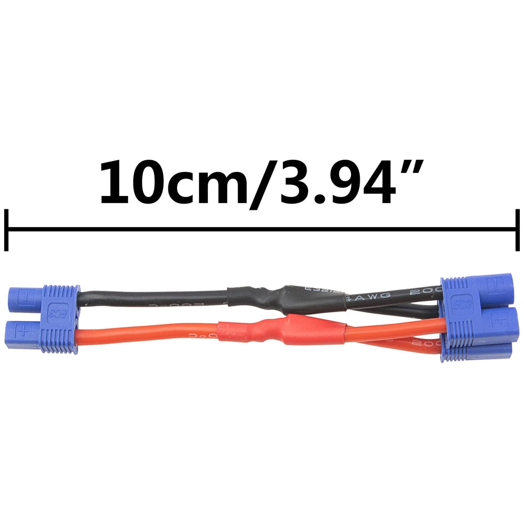 3Pcs 14AWG Silicone Y Splitter Cable Adapter 1 Female to 2 Male U389602