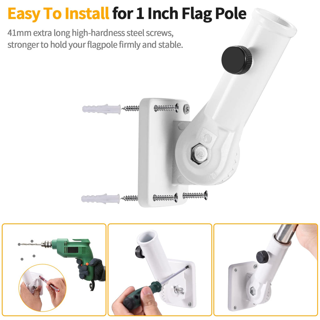 1" Flag Pole Holder Brackets with Hardwares W564