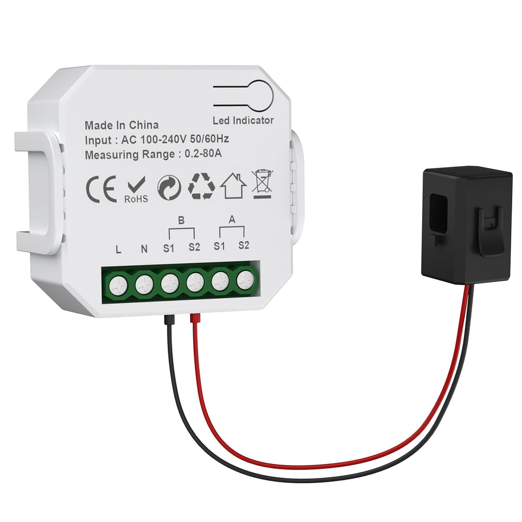 1-Channel WiFi Power Meter 80A Smart Energy Monitor L526625