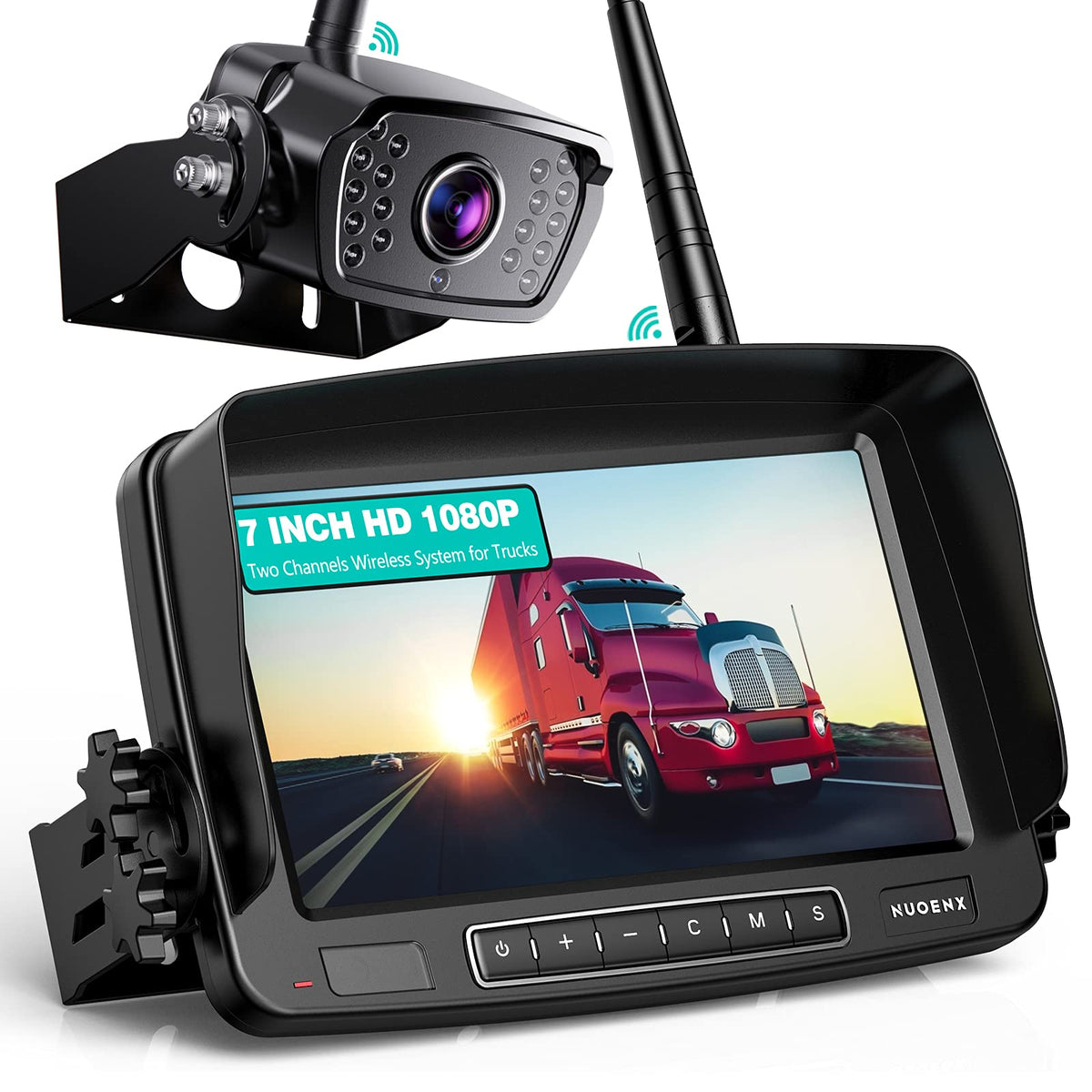 Wireless Backup Camera 7 Inch Monitor Rear View Camera System IP69 Waterproof Night Vision G9788