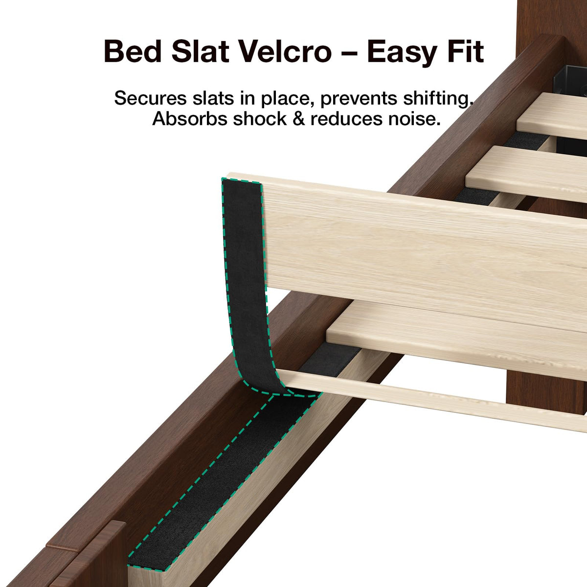 Queen Size Upholstered Bed Frame with Adjustable Headboard F134313