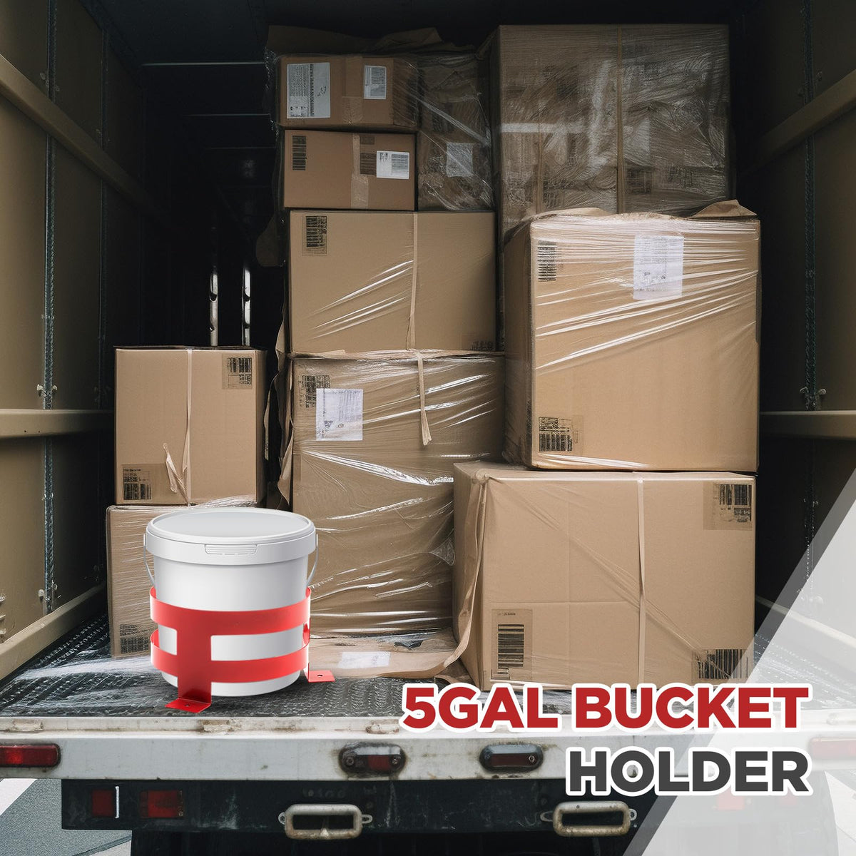 2 Pcs 5 Gallon Red Bucket Holder Mount M62299