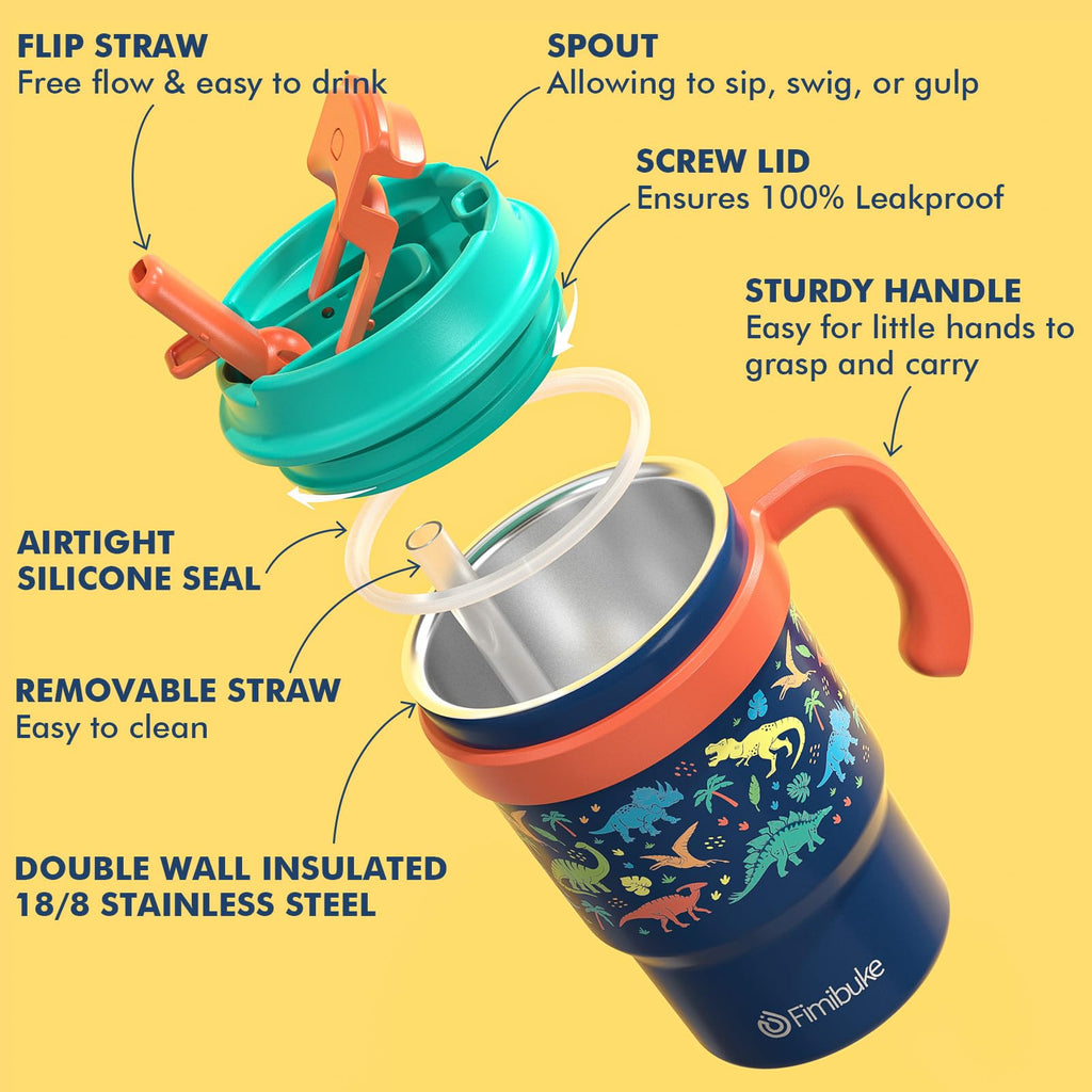 16oz Kids Insulated Tumbler with Handle, 2 Pack D16080