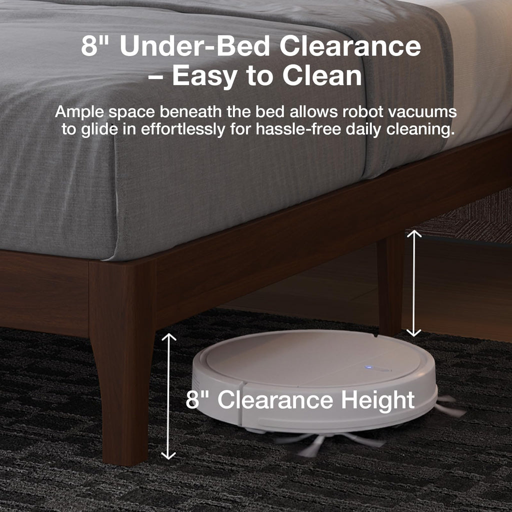 Queen Size Upholstered Bed Frame with Adjustable Headboard F134313