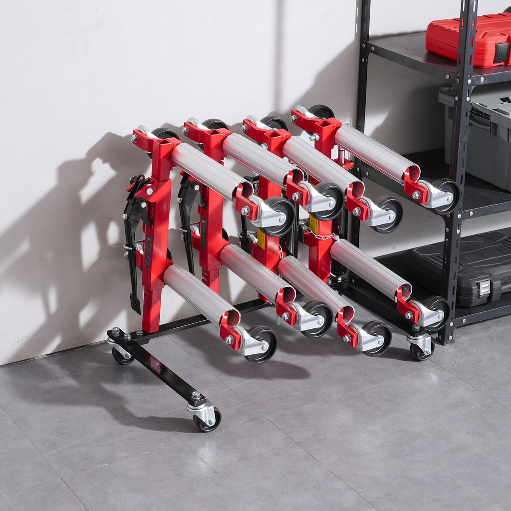 Car Dolly Rack with 360° Rotatable Wheels, 4-Dolly Capacity W340720