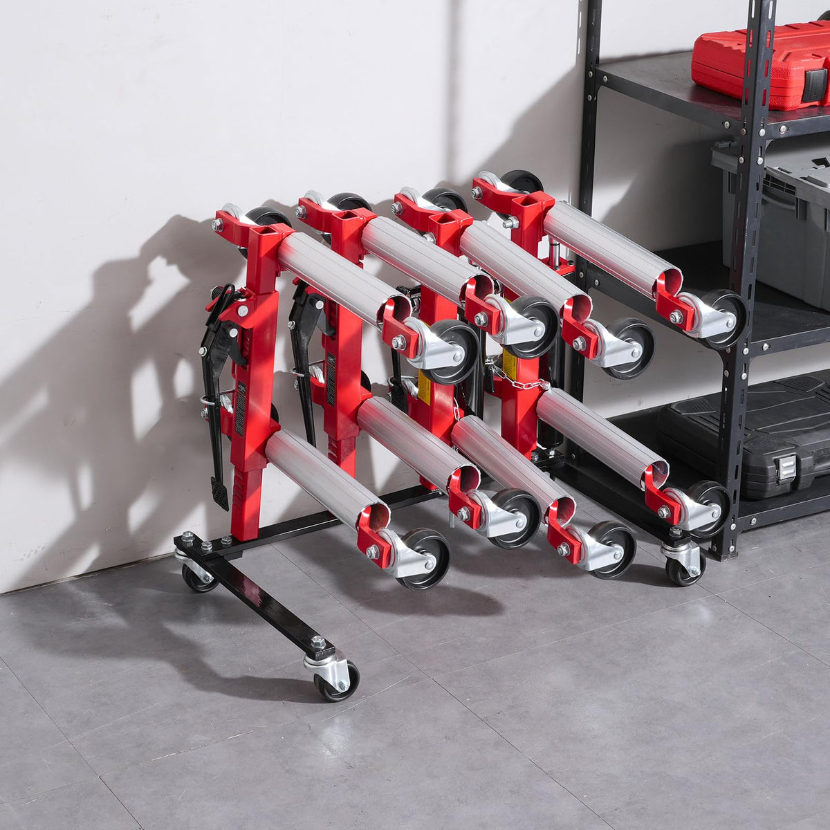Car Dolly Rack with 360° Rotatable Wheels, 4-Dolly Capacity W340720