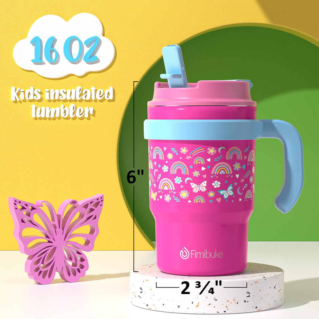 16oz Kids Insulated Tumbler with Handle, 2 Pack D16080