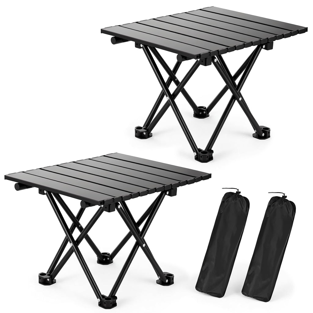 2 Pack Black Foldable Camping Table Y774
