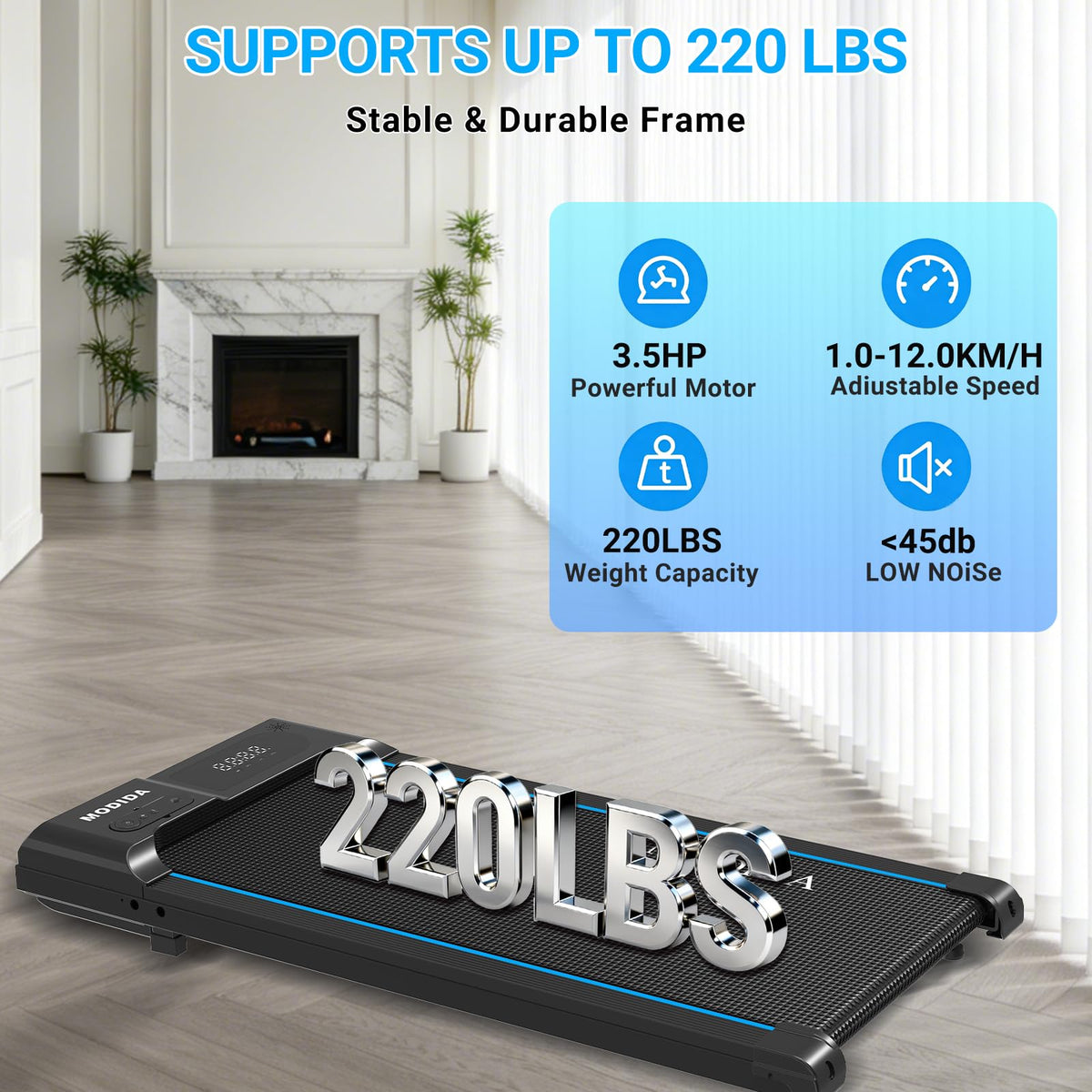 3 in 1 Under Desk Treadmill with Incline P381