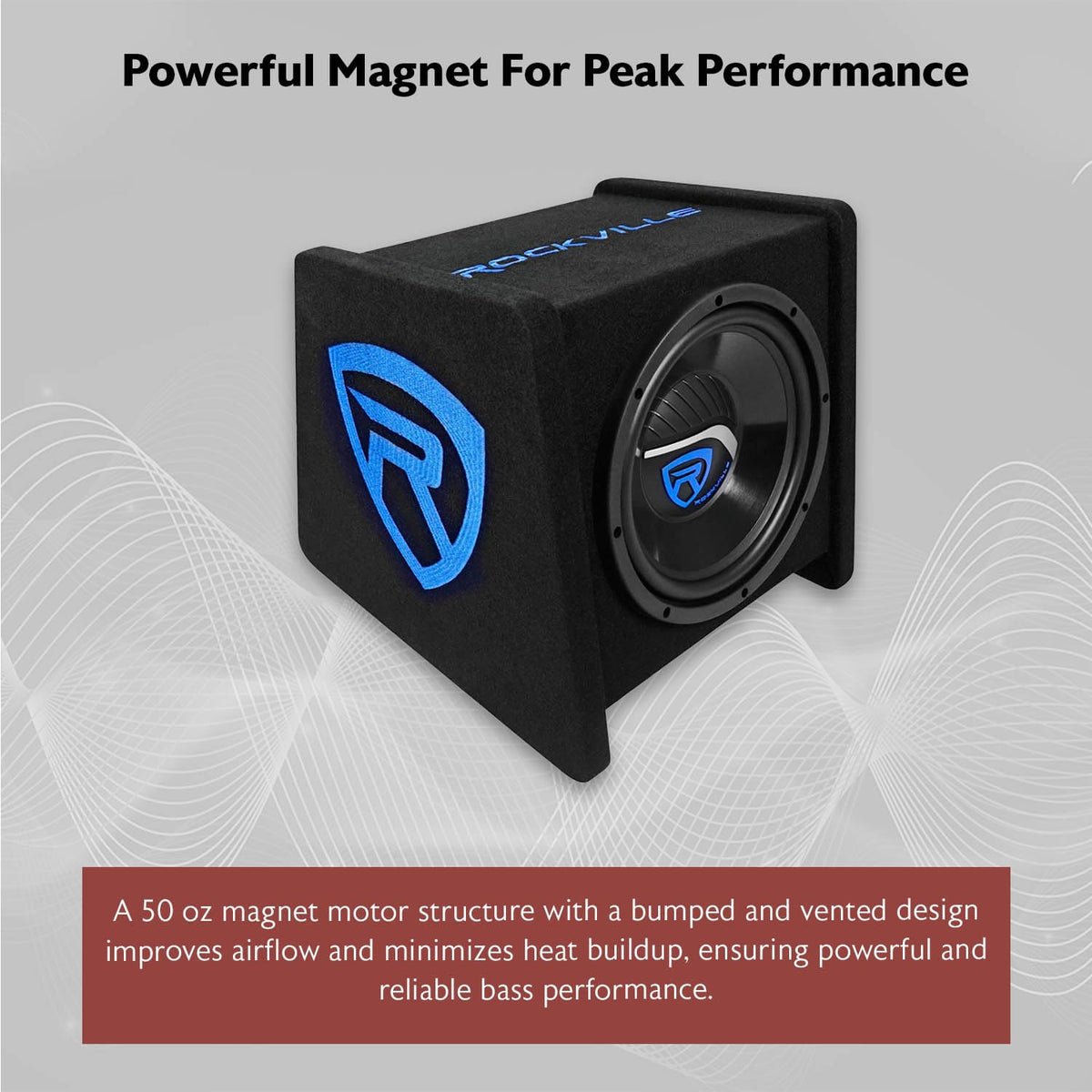 10" Car Subwoofer Enclosure with Mono Amplifier C7030