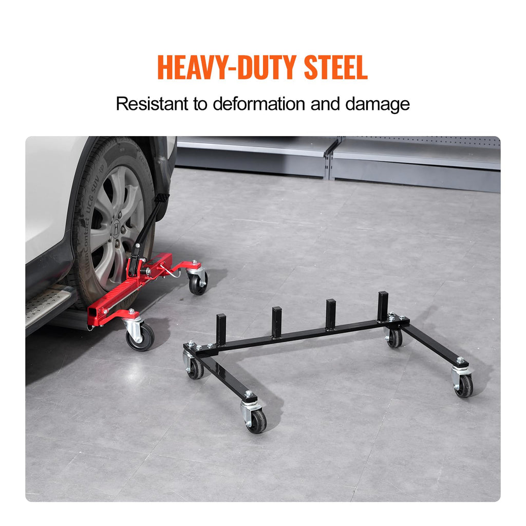 Car Dolly Rack with 360° Rotatable Wheels, 4-Dolly Capacity W340720