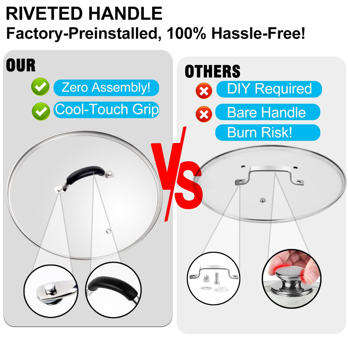 12 Inch Tempered Glass Lid P22556