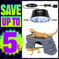 UVB Reptile Light with Basking Platform Combo Kit Z7220