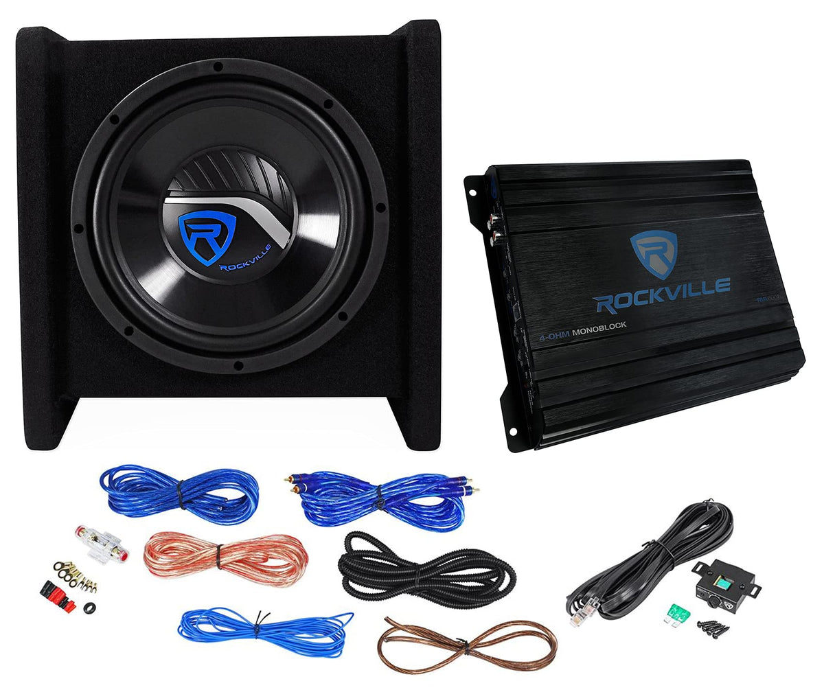 10" Car Subwoofer Enclosure with Mono Amplifier C7030