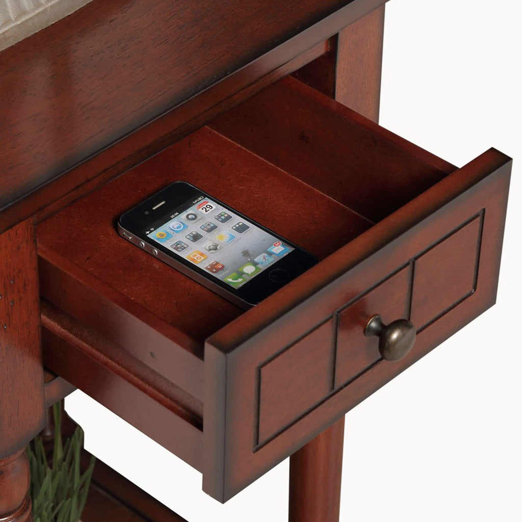 1 Drawer Accent End Table with Storage Drawer and Shelf Q7862