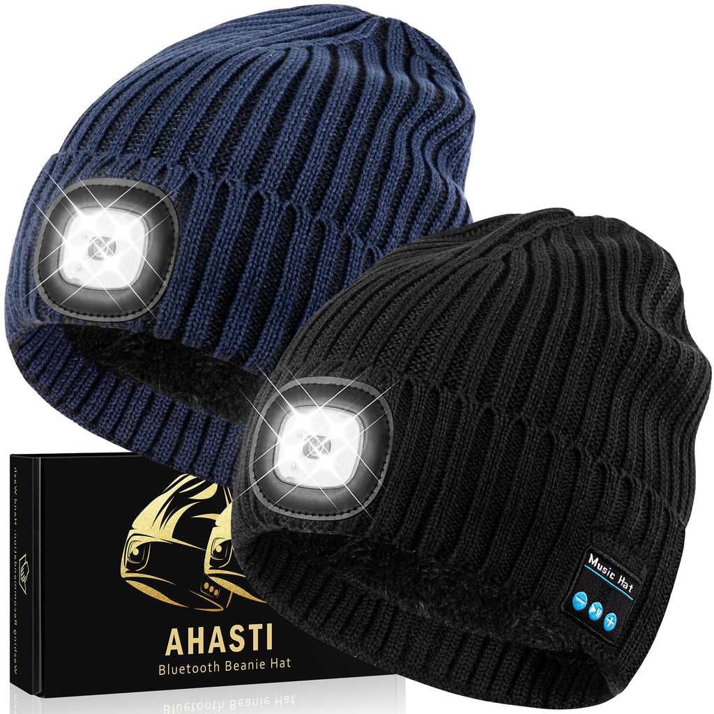 2 Pack Bluetooth Beanie Hat with Light G8895