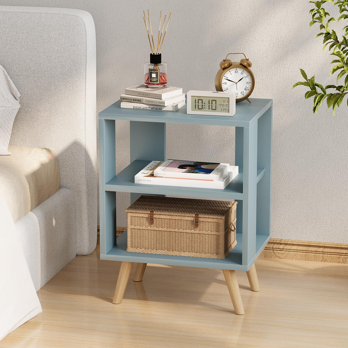 Blue 2-Tier Kids Nightstand J581501