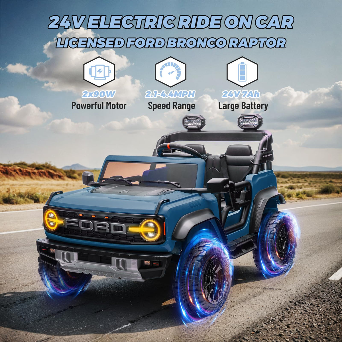 2 Seater 24V Electric Ride On Truck with Remote Control Q9904