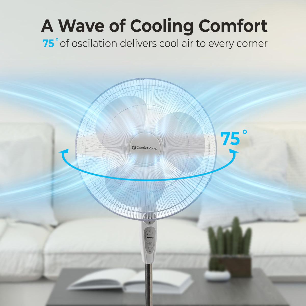 18-Inch Oscillating Pedestal Fan with Remote Control C506743