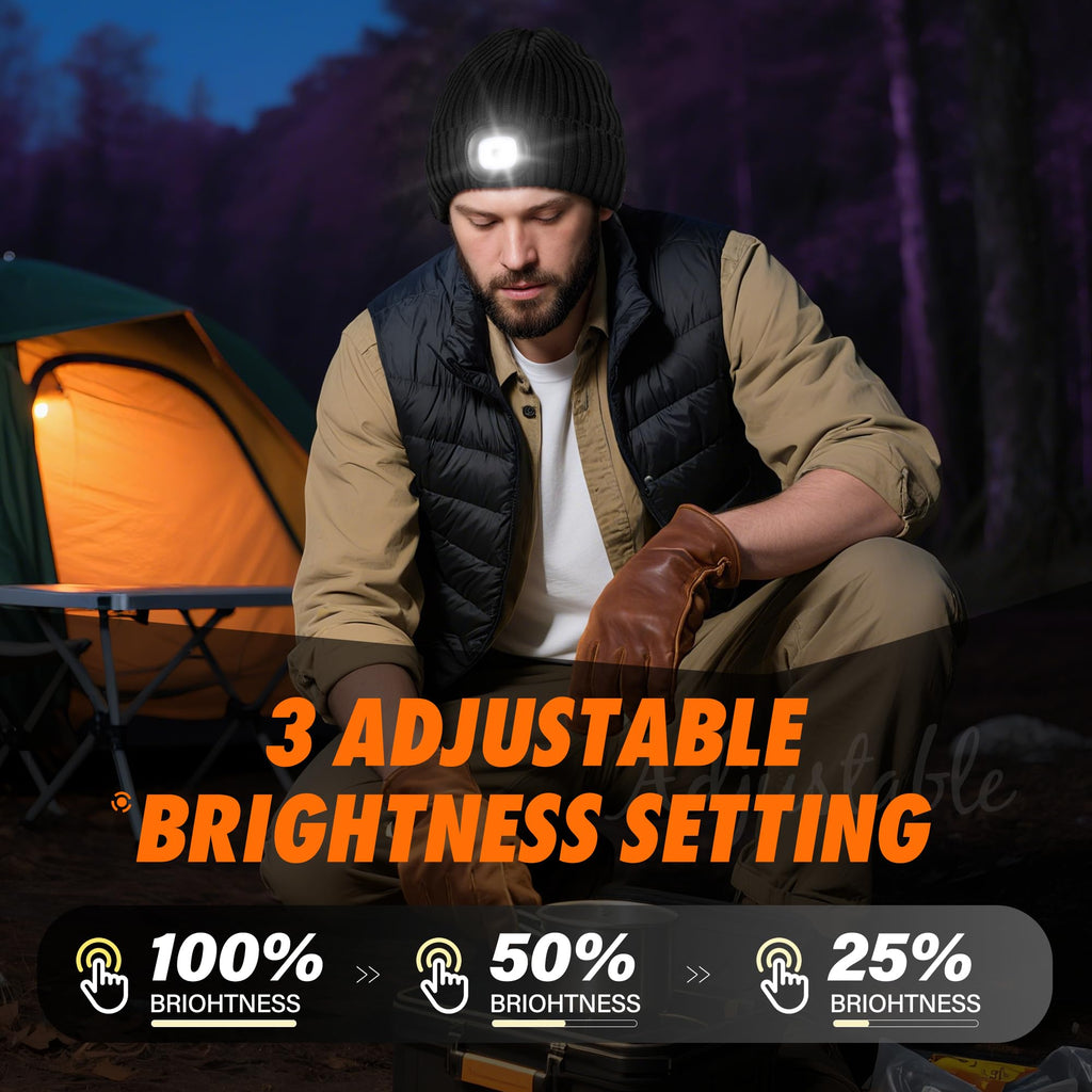 2 Pack Bluetooth Beanie Hat with Light G8895