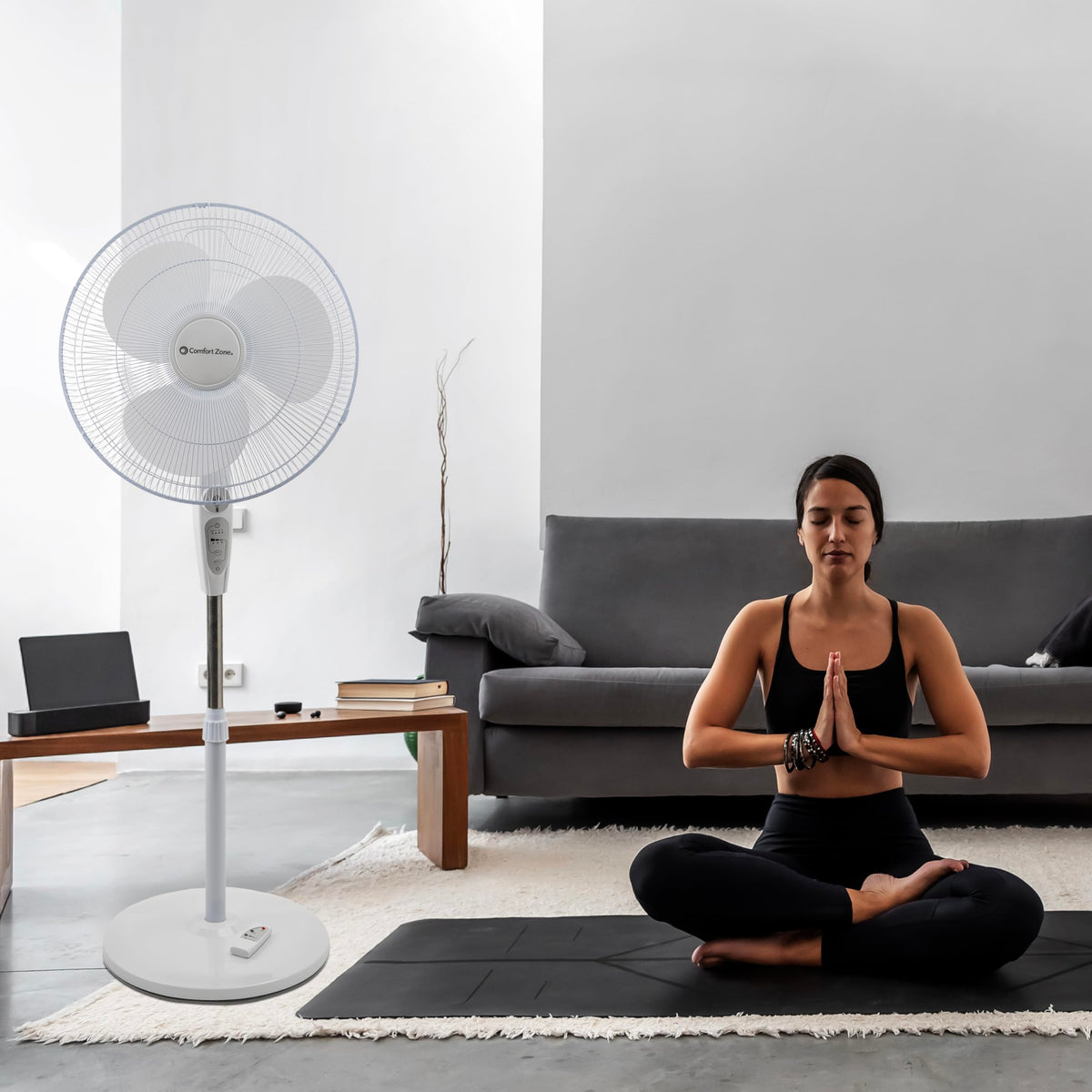 18-Inch Oscillating Pedestal Fan with Remote Control C506743