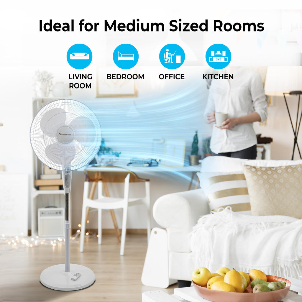 18-Inch Oscillating Pedestal Fan with Remote Control C506743