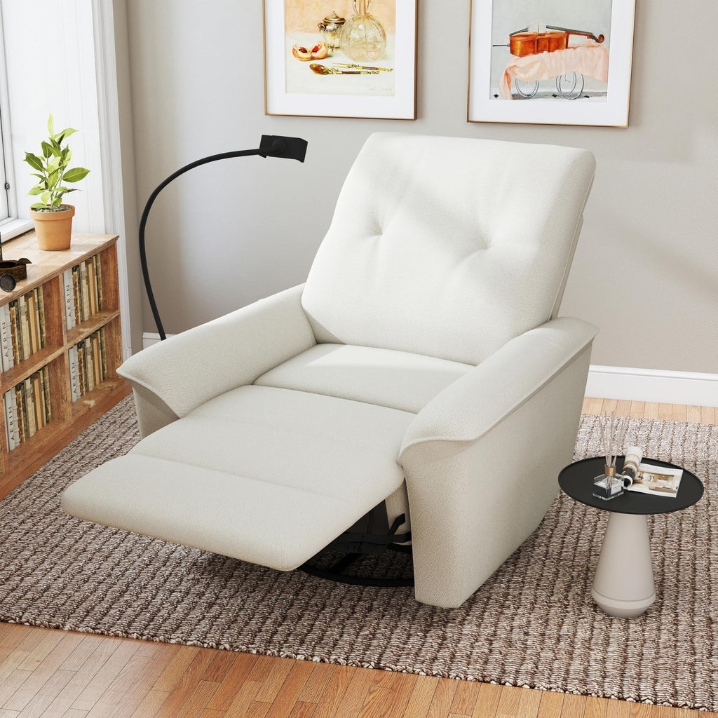 Power Swivel Rocker Recliner Chair with Phone Holder and USB Ports X98498