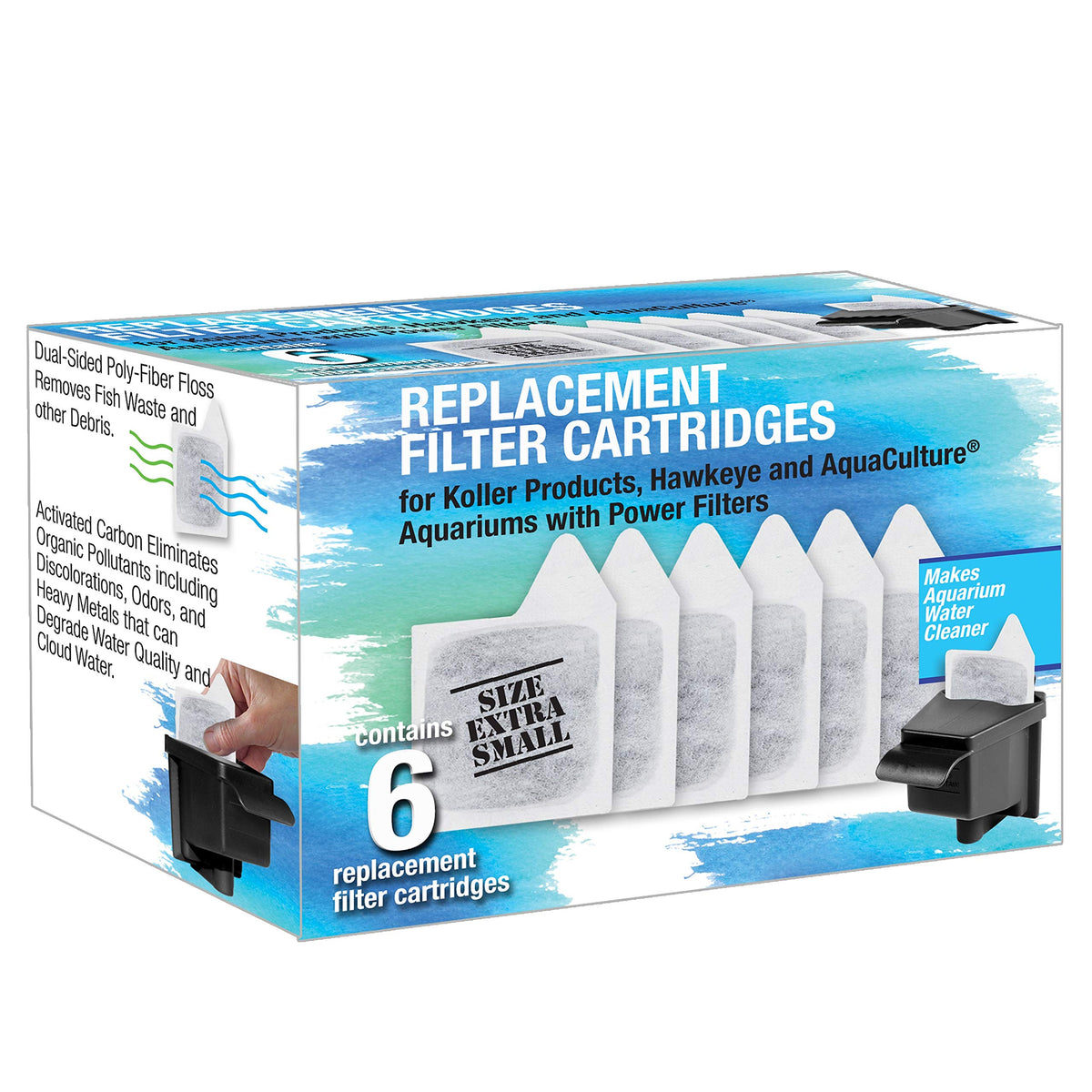 Replacement Filter Cartridges XS 6 Count White Q33553
